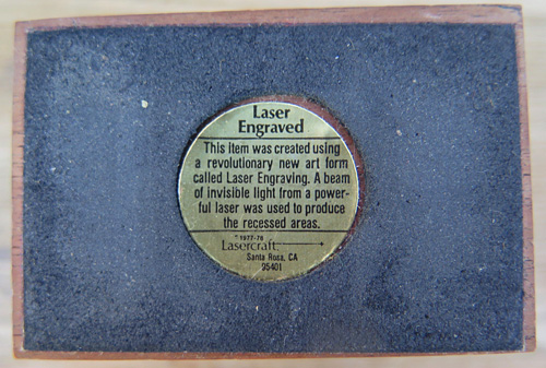 WOOD DESK BASE WITH LASER ENGRAVING OF A LIVE OAK TREE